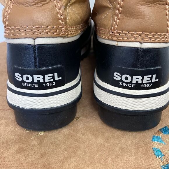 Sorel Boots Insulated Tan Shade Faux Fur Trim NWOB U.S. 6 - Picture 7 of 9